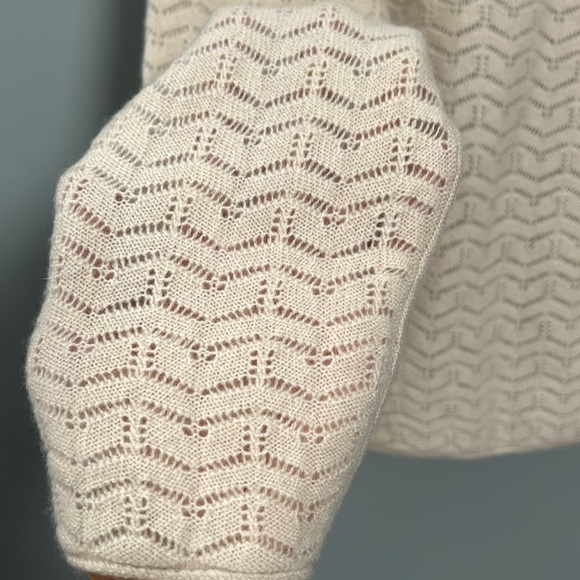 NakedCashmere Cream / Off white Mock Neck Long Sleeve Cashmere Sweater size M - Picture 10 of 11